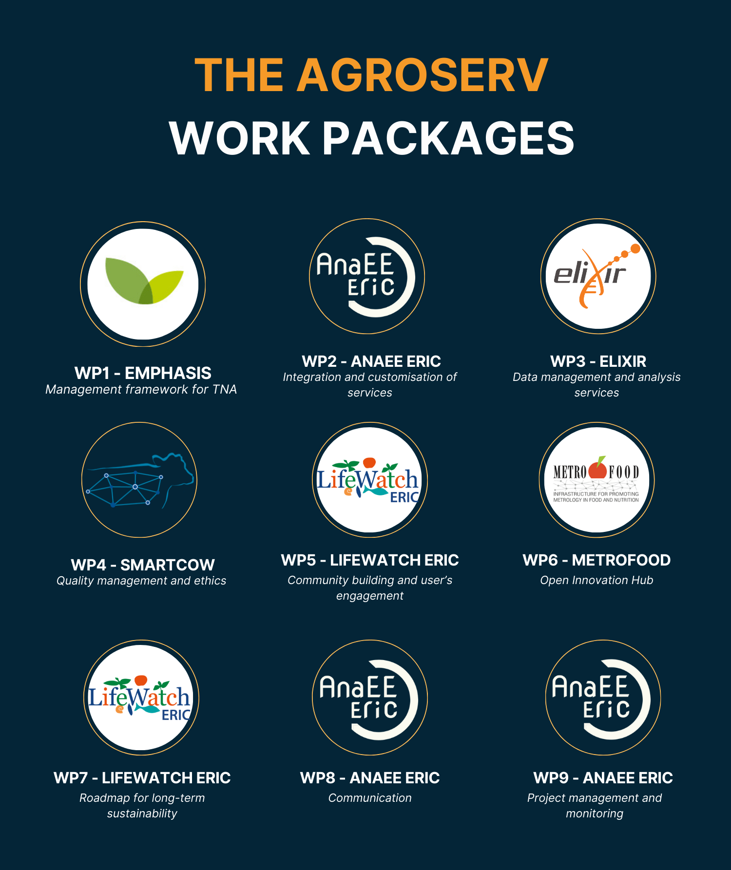 The agroserv workpackages